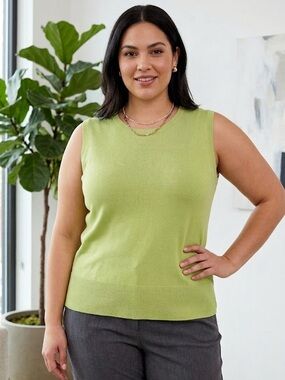 Audrey & Grace Woman Sleeveless Knit Tank Top